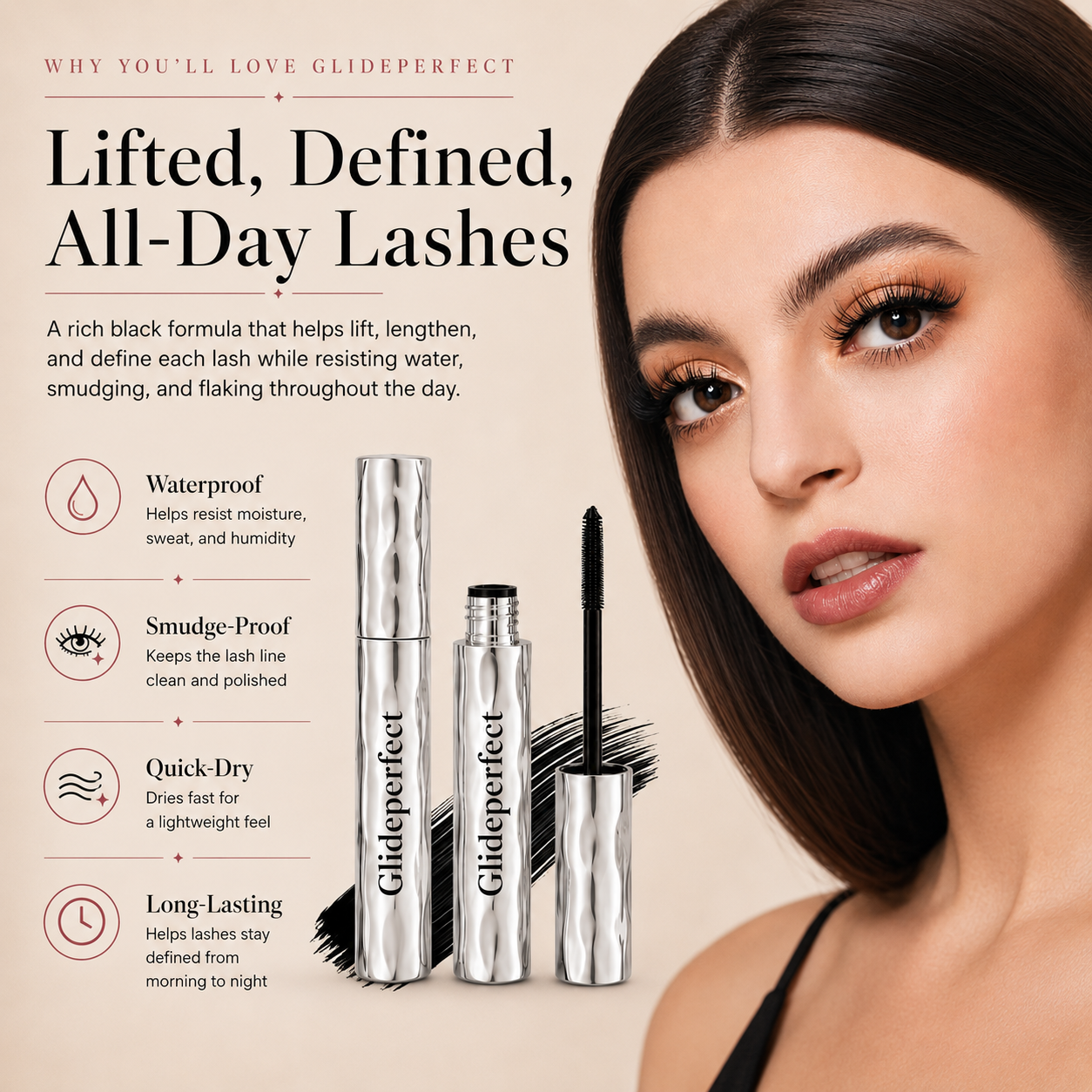LAST DAY - BUY 1 GET 1 FREE💜Waterproof Curling & Lengthening Mascara