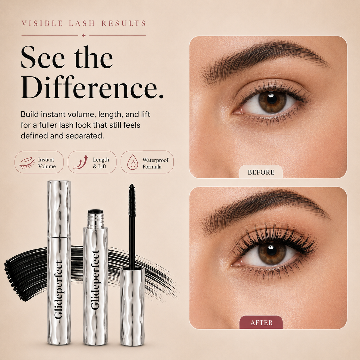 LAST DAY - BUY 1 GET 1 FREE💜Waterproof Curling & Lengthening Mascara