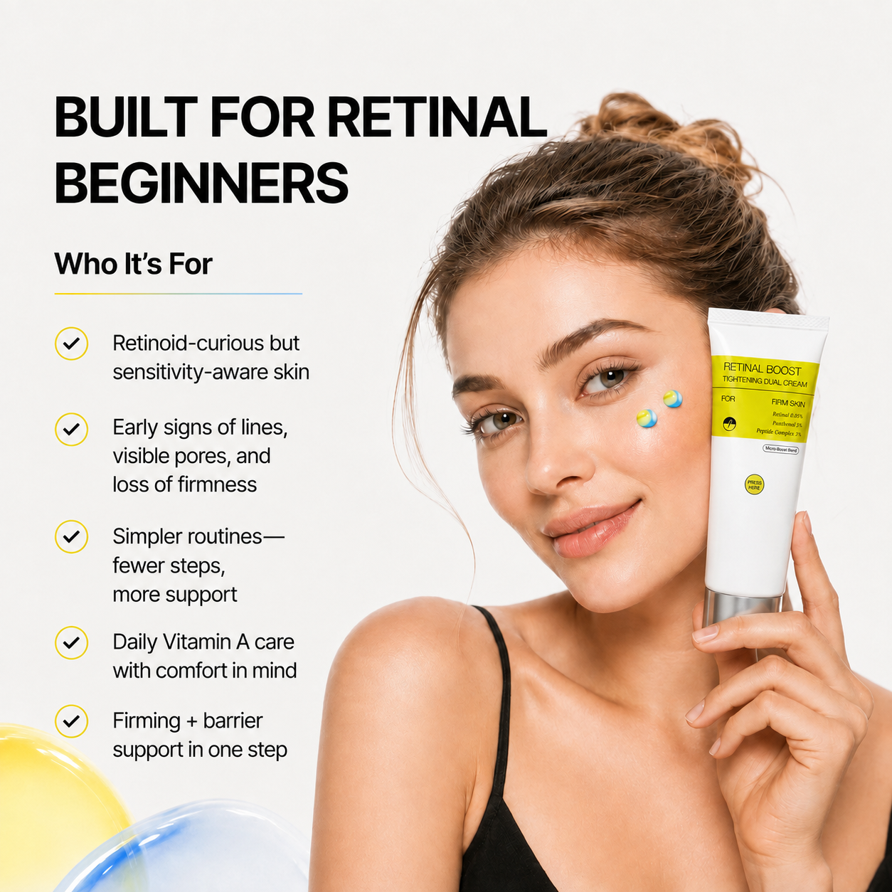 💜Dual-Action Firming Cream – 0.05% Retinal, 3% Matrixyl & 5% Panthenol for Wrinkles, Fine Lines & Firmer-Looking Skin ✨